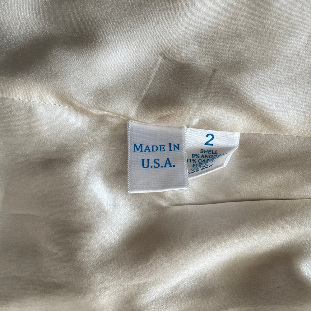 Teresa‎ Crowninshield Wool Cashmere Angora Silk Jacket Black Size 2 - Picture 7 of 14